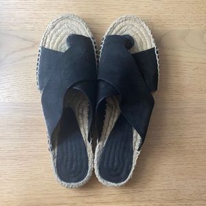 Vince black suede espadrille size 6